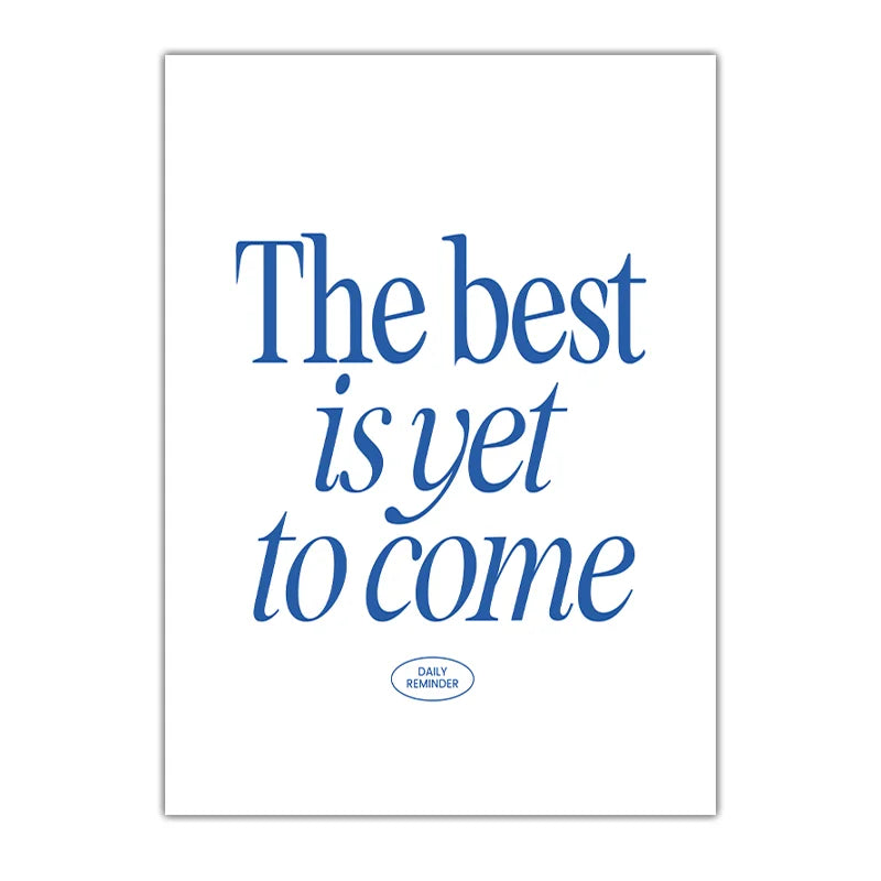 Minimalist Blue Inspirational Quote Canvas Wall Art | Nordic Print Canvas Wall Art Peaceful Pleasures Health and Wellness 07 50x70cm NoFrame China Mainland