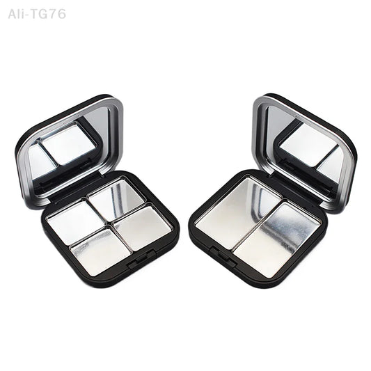 Magnetic Empty Makeup Palette Matte Black with Mirror & Pans Empty Makeup Palette Peaceful Pleasures Health and Wellness
