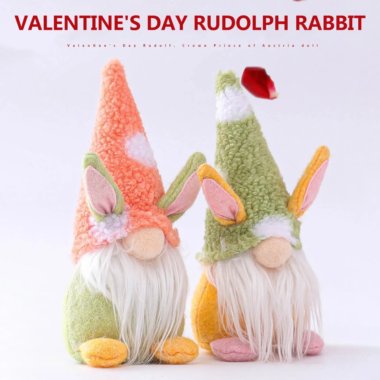 Easter Gnome Bunny Faceless Doll – Handmade Spring Decor Gift
