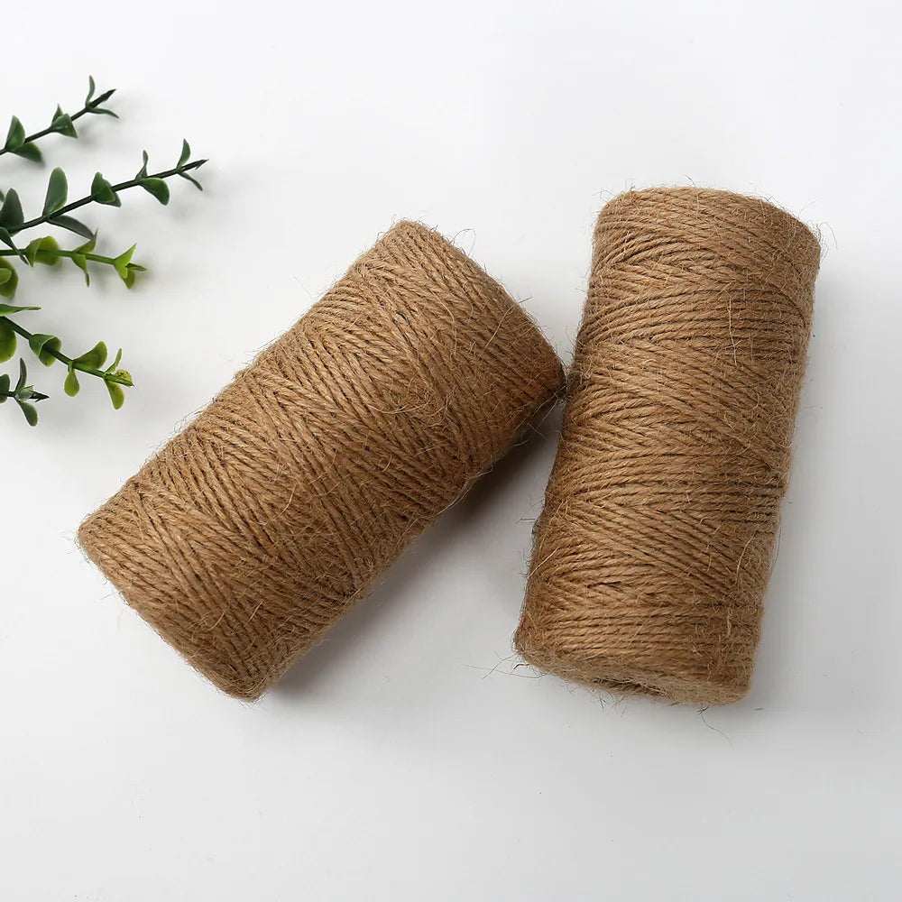Natural Jute Twine Brown Hemp String for Crafts, Garden & Gifts