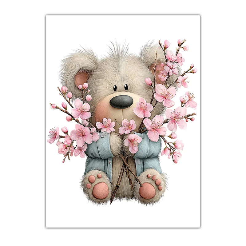 Teddy Bear Nursery Canvas Wall Art | Kids Bedroom Poster Kids Canvas Wall Art Peaceful Pleasures Health and Wellness 05 40x50cm No Frame China Mainland