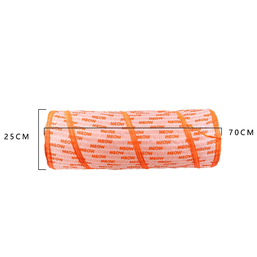 Cat Tunnel Tube Kitty Tunnel Bored Cat Pet Toys Peek Hole Toy Peaceful Pleasures Health and Wellness B18214 70cm
