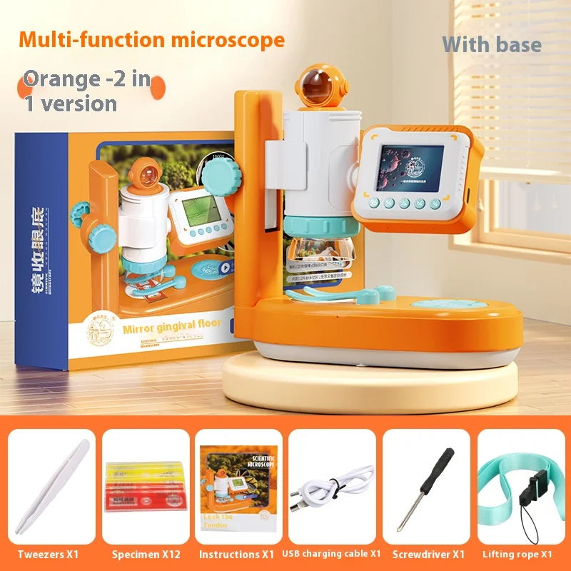 Microscope, Children's Science Professional Grade, Electron Optics, High Definition, Portable, Handheld Magnifier Peaceful Pleasures Health and Wellness 2