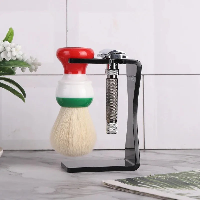 YAQI Acrylic Razor & Shaving Brush Holder – Black or White