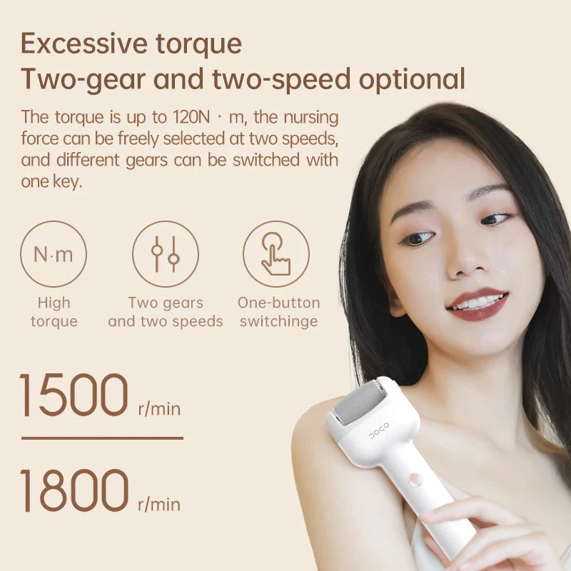DOCO LAB Electric Foot Grinder | Rechargeable Pedicure Tool