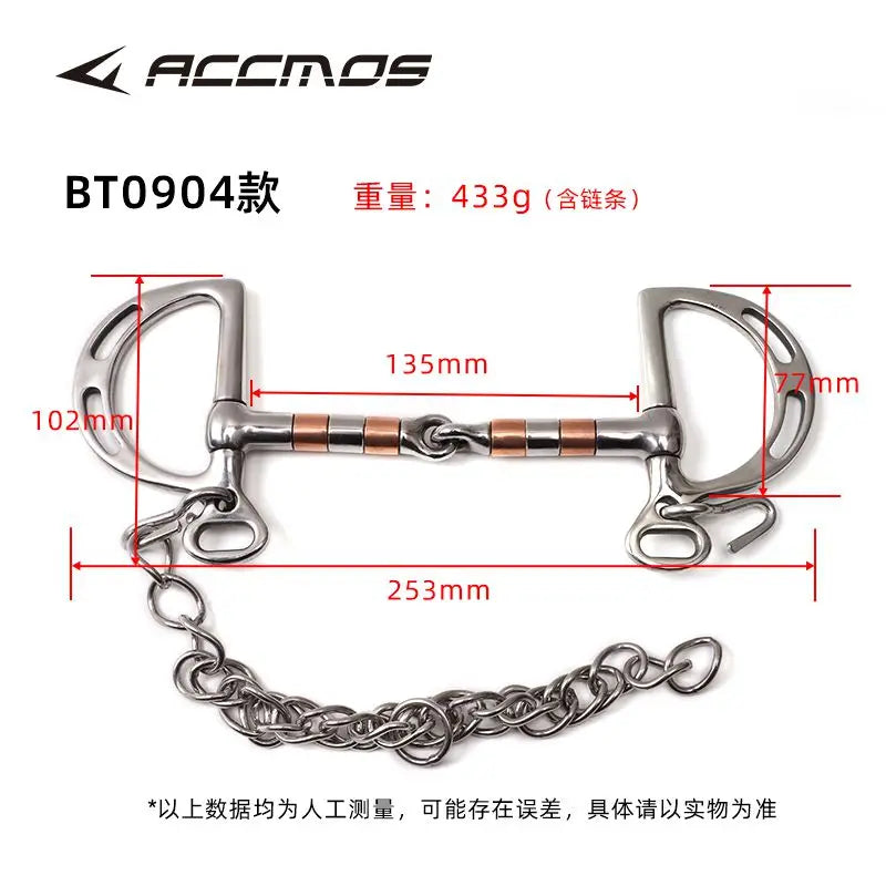 Equestrian Horse Mouth Bit Snaffle Gag Bite Training Riding Harness