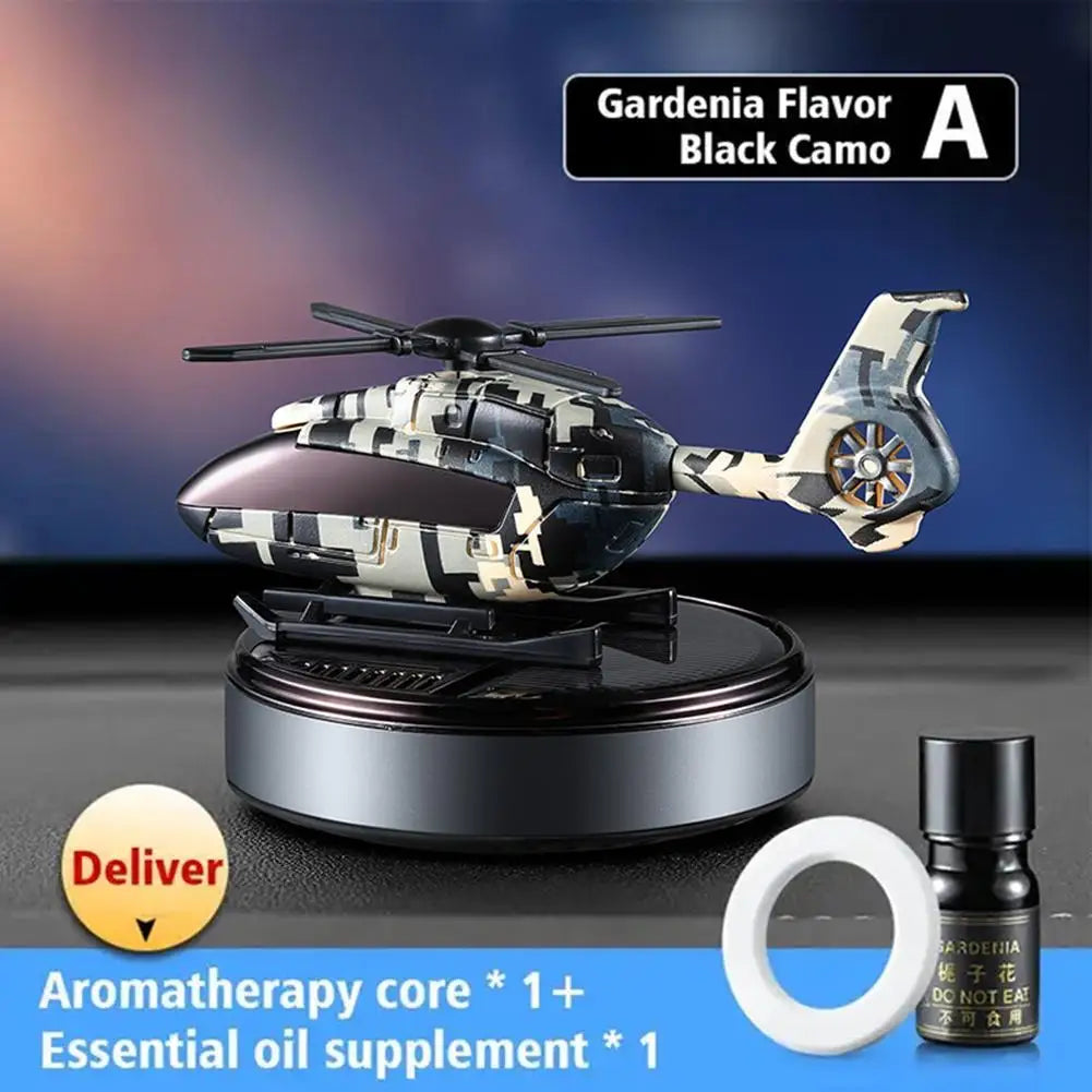 Car Solar Air Freshener Airplane Solar Helicopter Interior Accessories Trim Propeller Rotary Perfume Diffuser Deodorant Peaceful Pleasures Health and Wellness A