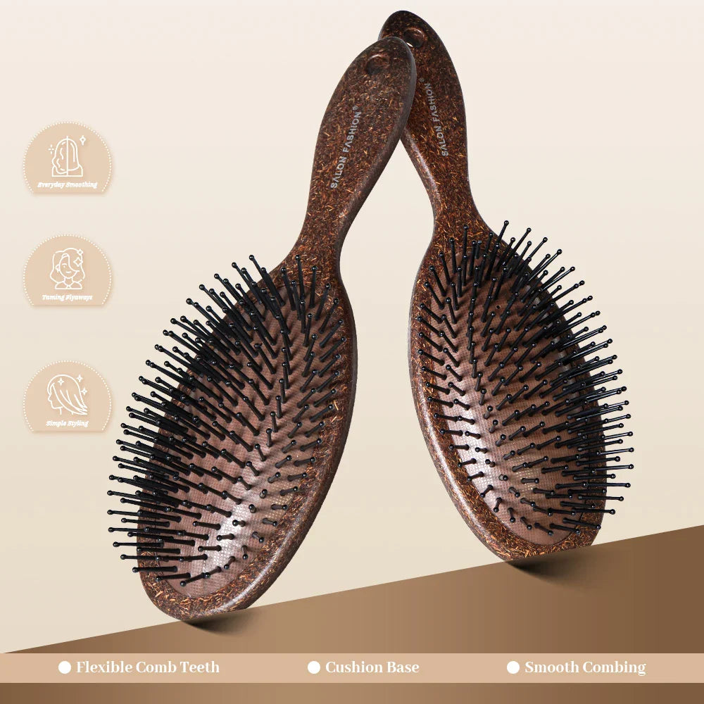 Wood Paddle Hair Brush – Scalp Massage & Detangling Comb