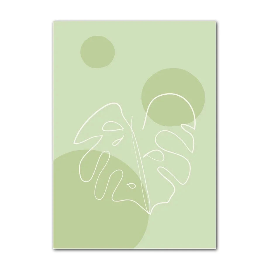 Abstract Danish Pastel Canvas Wall Art | Purple Smiley Flower