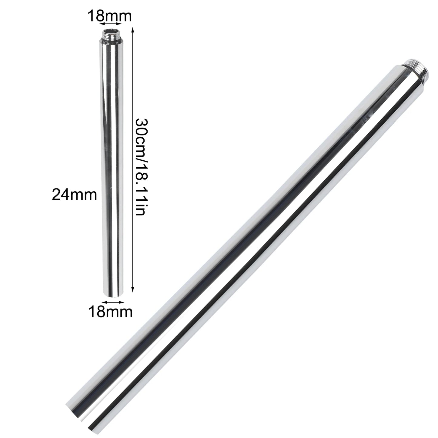 Shower Extender Bathtub System Black Grey Round Extension Bar Faucet