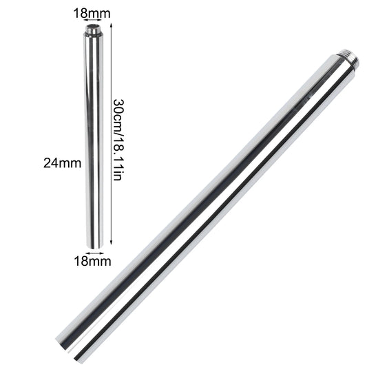 Shower Extender Bathtub System Black Grey Round Extension Bar Faucet Peaceful Pleasures Health and Wellness