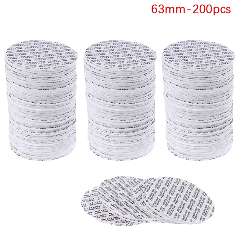 200Pcs Foam Pressure Sensitive Seal Liners for Jars & Bottles