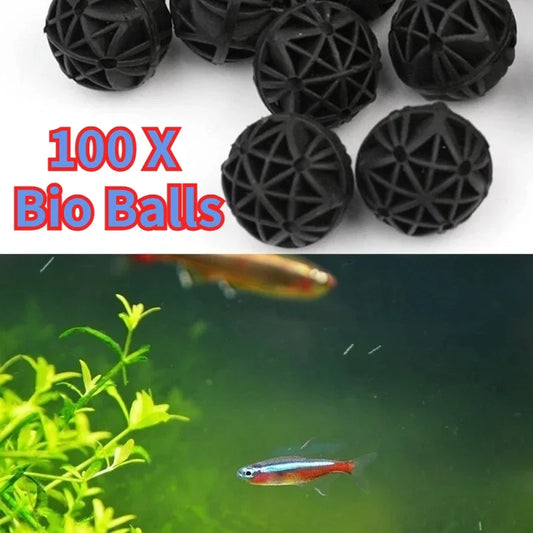 50 Home Aquarium Pond Bio Balls Fish Tank Filter Media Marine Sum Peaceful Pleasures Health and Wellness