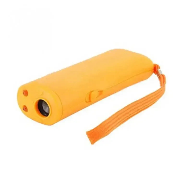 LED Ultrasonic Dog Trainers Sonic Repellent Handheld Anti Barking Device Anti-Barking Silent Commands Dog Trainer Devices Peaceful Pleasures Health and Wellness yellow
