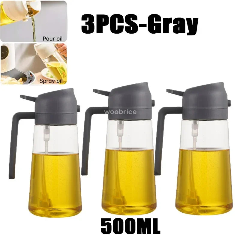 2-in-1 500ml Oil Sprayer & Dispenser Bottle | Kitchen & Air Fryer