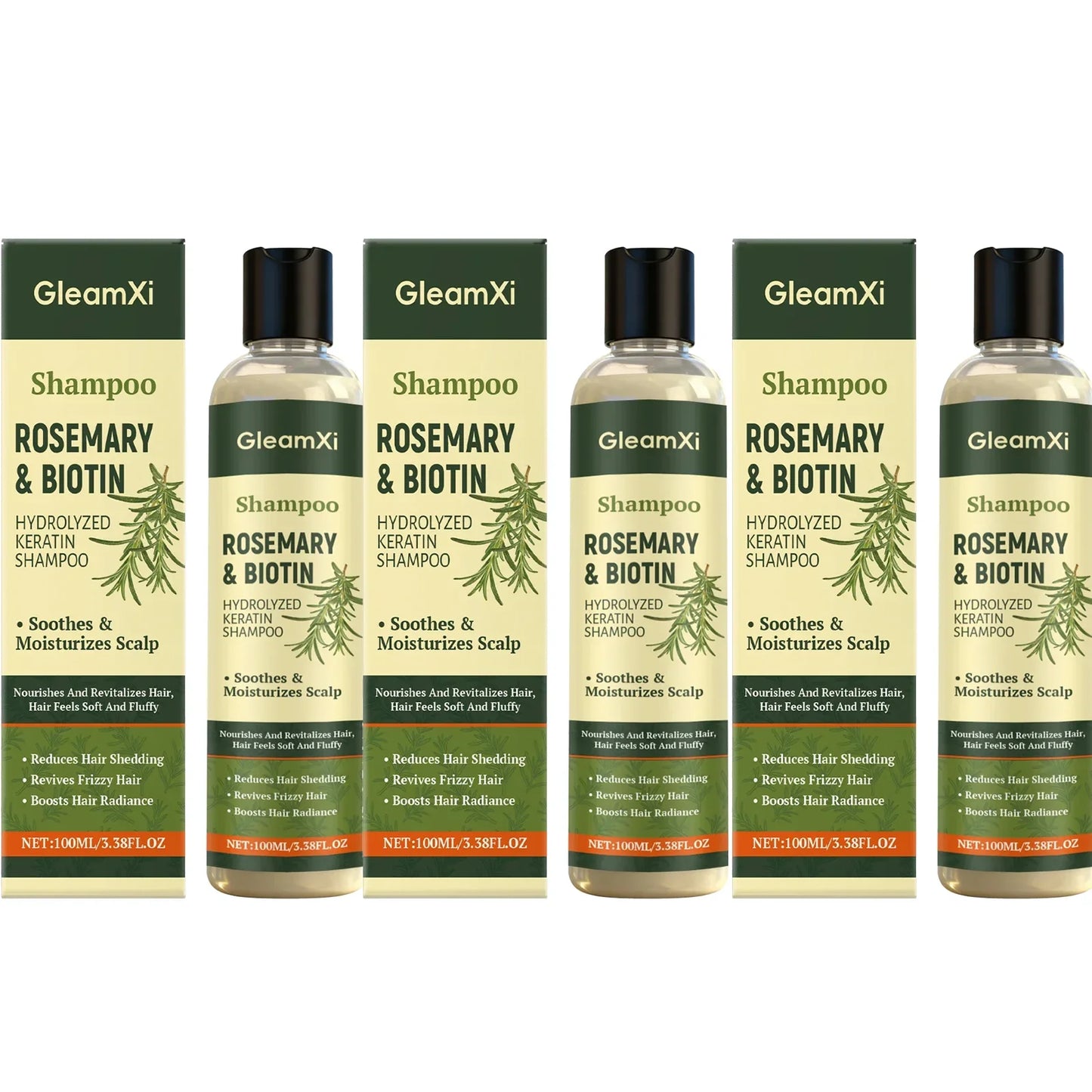 Gleamxi Rosemary Biotin Shampoo – Hair Growth & Anti Hair Loss