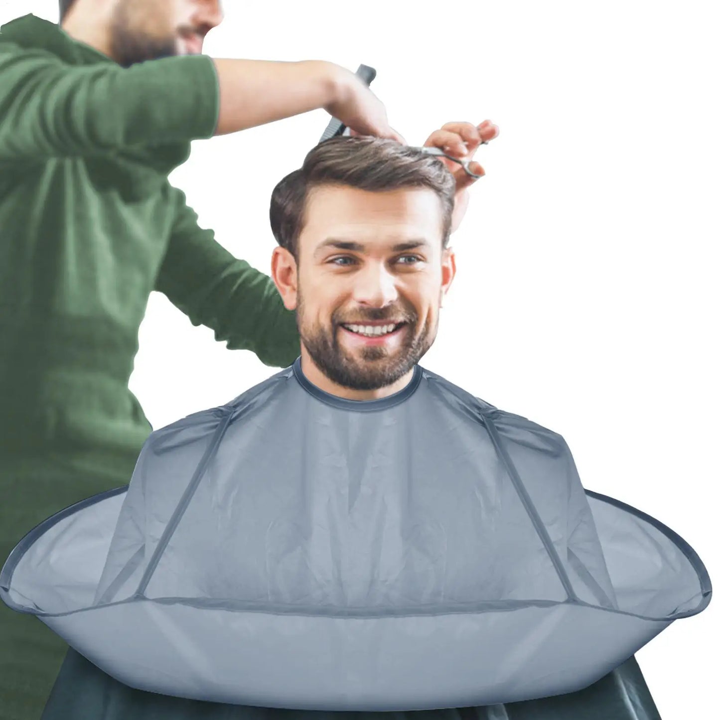 Waterproof Foldable Barber Cape – Umbrella Haircut Cape
