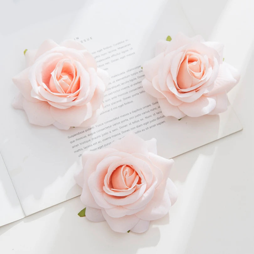 Silk Rose Artificial Flower Heads – Wedding, DIY & Home Decor