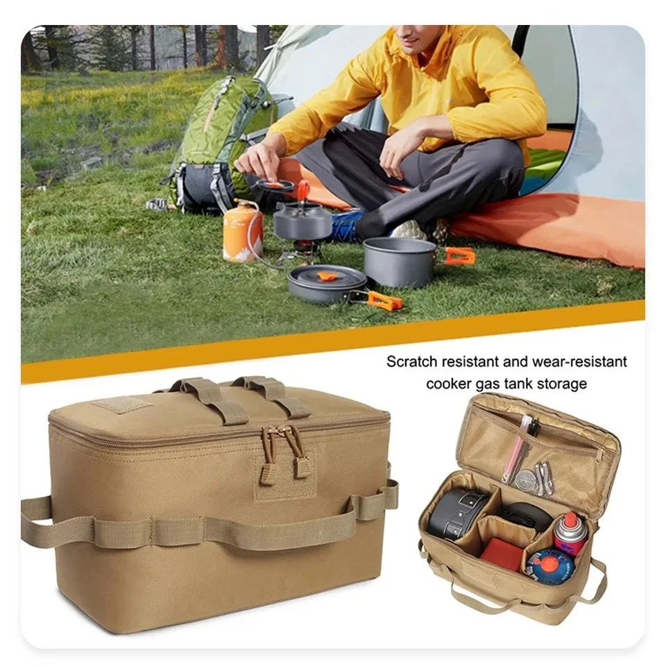 Outdoor Camping Storage Bag – Gas Canister & Cookware Organizer