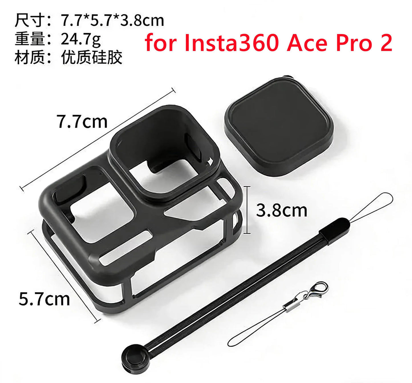 Insta360 Ace Pro 2 Screen Protector, Lens Cap & Storage Bag