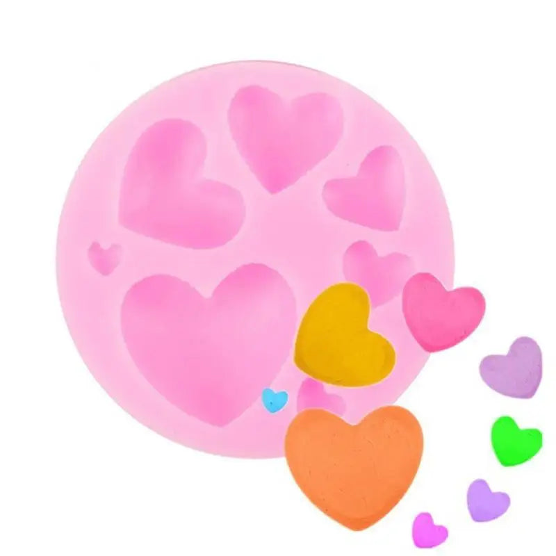 Heart Shaped Silicone Mold DIY Chocolate Candy Fondant Mould Cake