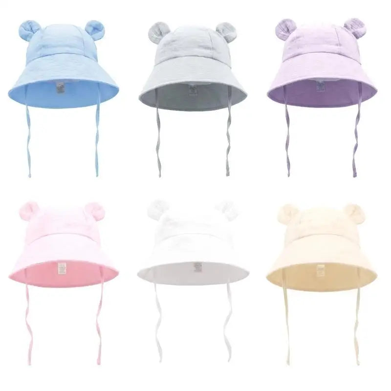 Baby Cotton Bucket Sun Hat | Unisex Infant Toddler 0–3Y
