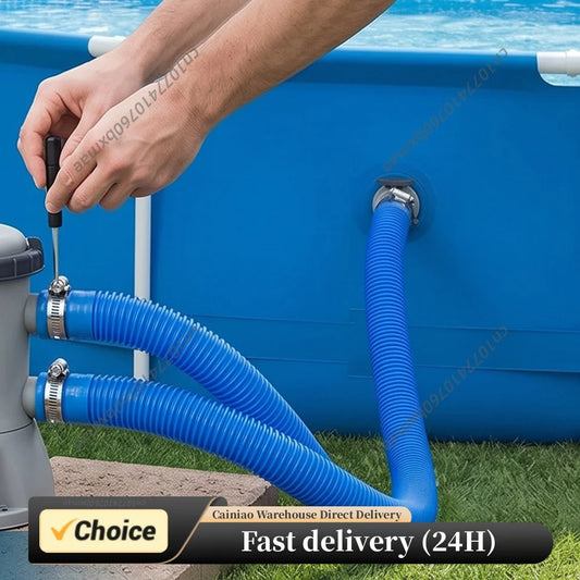 1.5m Inflatable Hot Spring Pools Hose Leak-Proof Above Ground Pools Filtration Pump Hoses 32mm For 300/330/530/1000 Gallon Pumps Peaceful Pleasures Health and Wellness