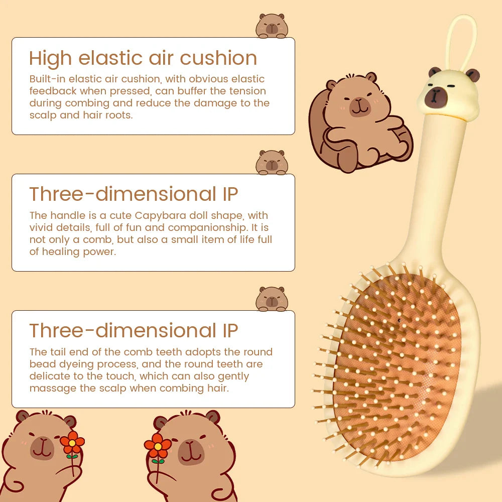Capybara Air Cushion Hair Brush – Scalp Massage Comb