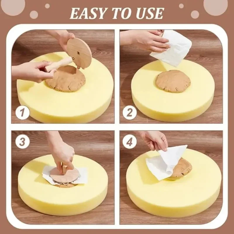 Round Sponge Pad for Pottery & Ceramic Clay Crafting Studio Pottery Sponge Pad Peaceful Pleasures Health and Wellness