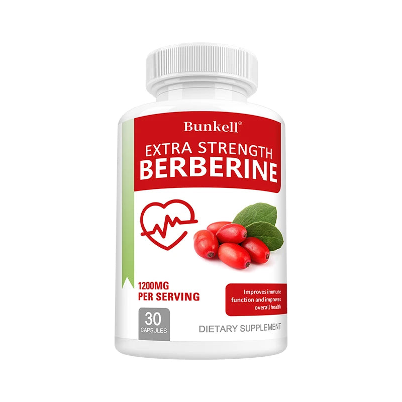 Berberine HCl 1200mg - Enhance Energy, Metabolism, Cardiovascular & Digestive Health, Immune Support, Anti-oxidant, Anti-aging Peaceful Pleasures Health and Wellness 30 count-1 bottle
