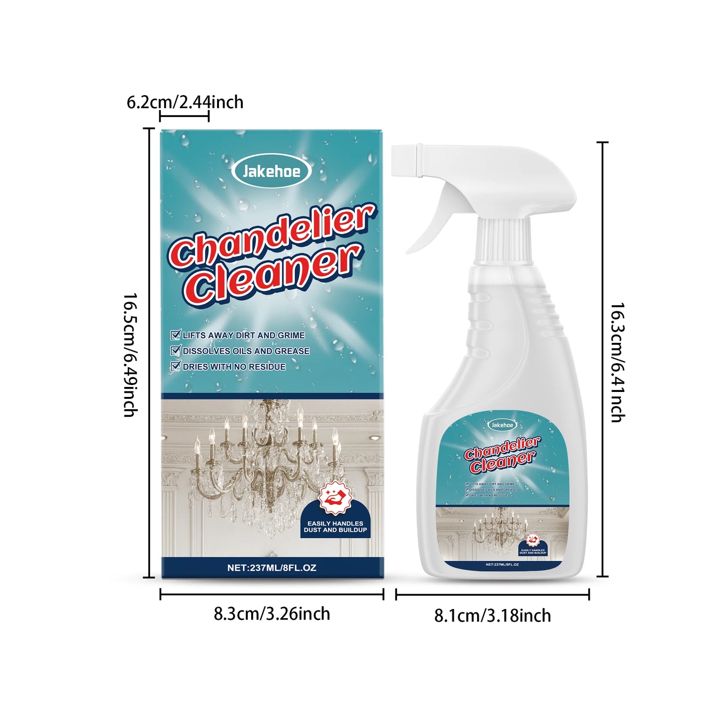 Chandelier Cleaner Spray 237ml – Removes Stains, Restores Gloss