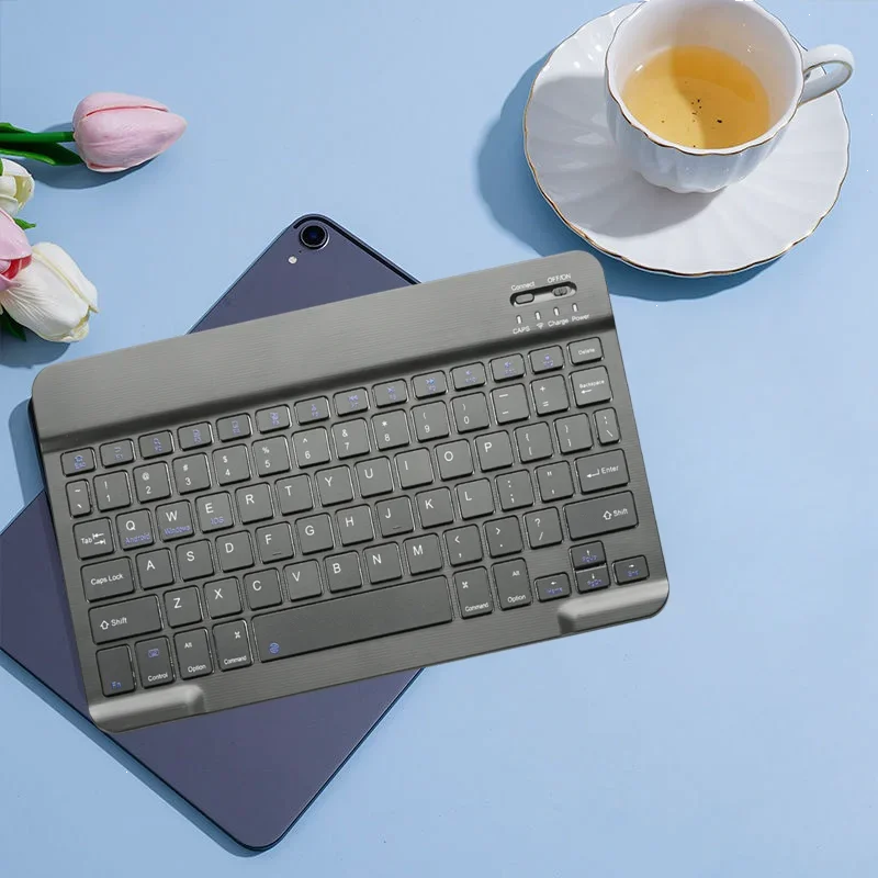 Wireless Keyboard Bluetooth-compatible Keyboard Rechargeable for iPad iPhone Tablet Laptop Compatible with Android/Windows/iOS Peaceful Pleasures Health and Wellness Black keyboard