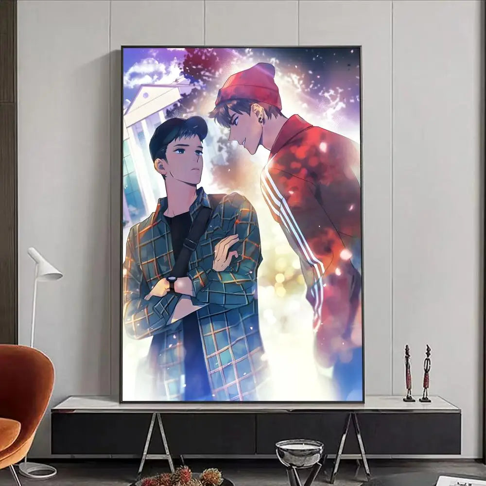 Semantic Error Jaeyoung & Sangwoo HD Waterproof Anime Poster Anime Wall Poster Peaceful Pleasures Health and Wellness Black6 30X40cmNoframe