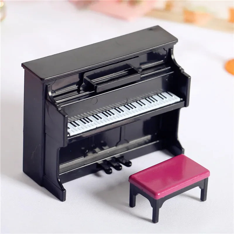 Miniature Piano 1 12 Dollhouse Mini Musical Stool Score Instrument