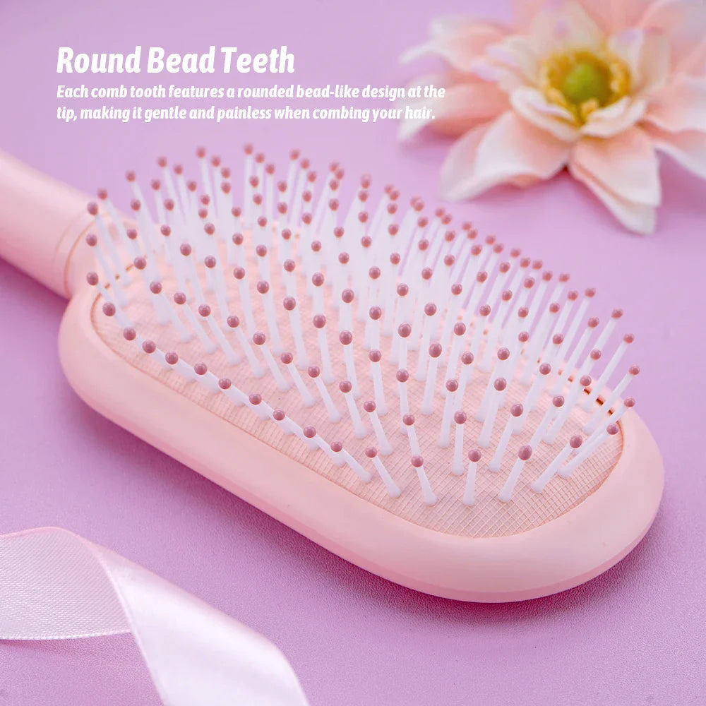 Mini Air Cushion Detangling Hairbrush – Anti-Static Massage Comb