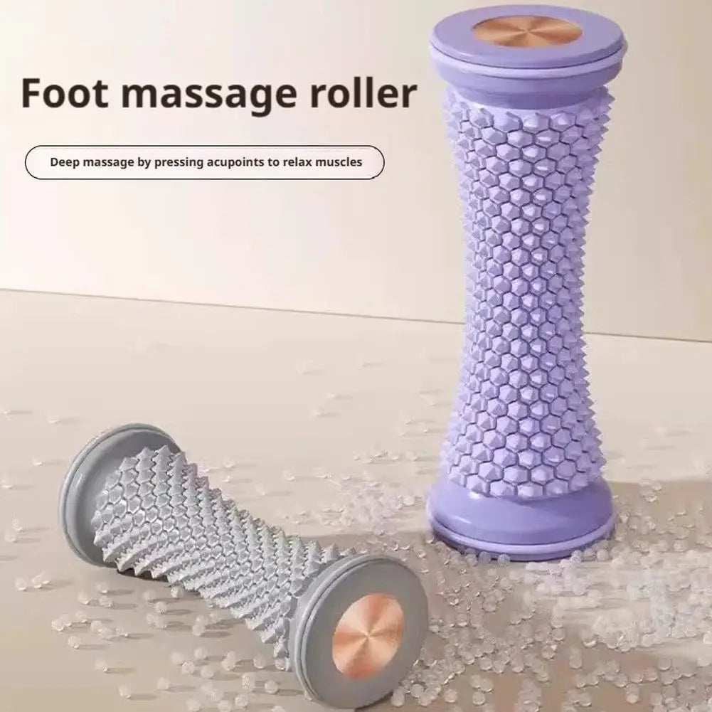 Portable Foot Massage Roller Yoga Plantar Fascia Roller Fitness Muscle Relaxation Roller Plastic Manual Leg Foot Relax Massager Peaceful Pleasures Health and Wellness