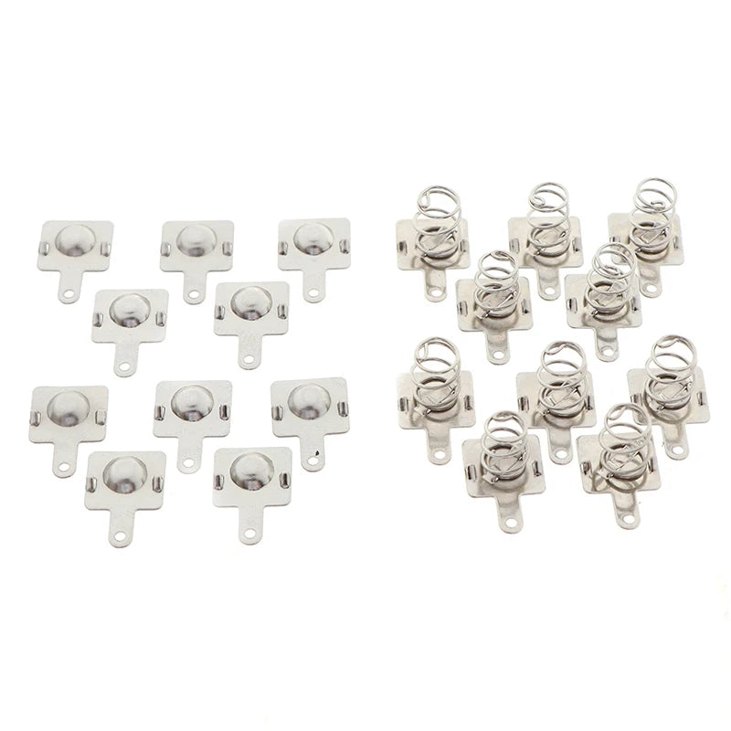 10 Pairs Battery Spring Contact Replacement Metal Batteries Spring Contact Plate For AA AAA Batteries Peaceful Pleasures Health and Wellness