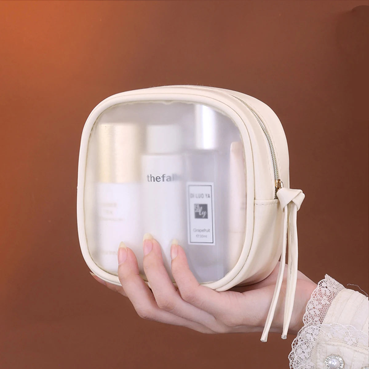 Clear Makeup Bag | Waterproof PVC Travel Cosmetic Organizer