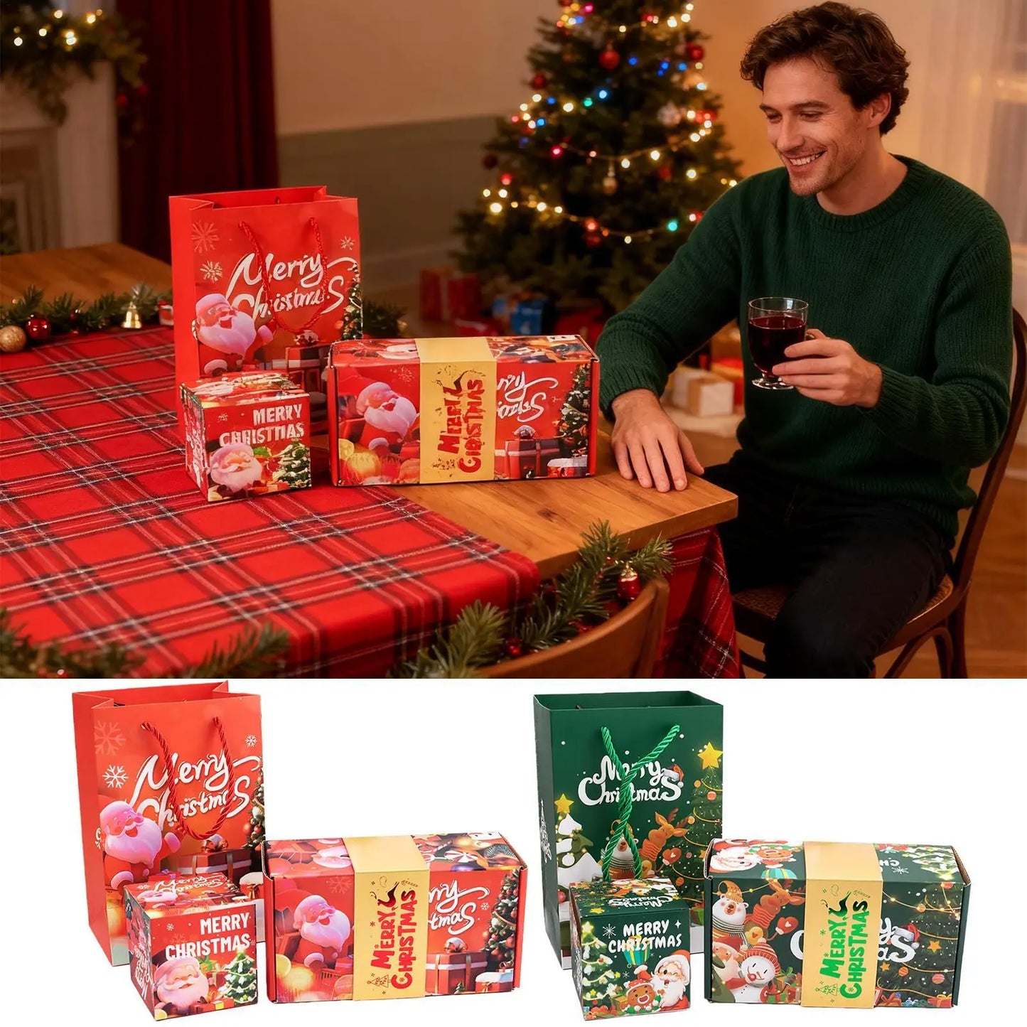 Christmas Cash Box Festive Cash Storage Party Paper Money Boxes For Men Women Boys Girls Youth Teens Home Living Rooms Holiday Peaceful Pleasures Health and Wellness