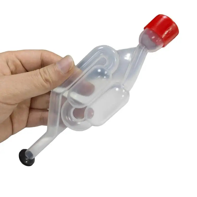 New 2/4Pcs Homebrew Bubble Airlock Carboys Stopper & Fermenter Seal Valve With Food Grade Grommets S-Shape Airlocks Peaceful Pleasures Health and Wellness B red lid 4pcs