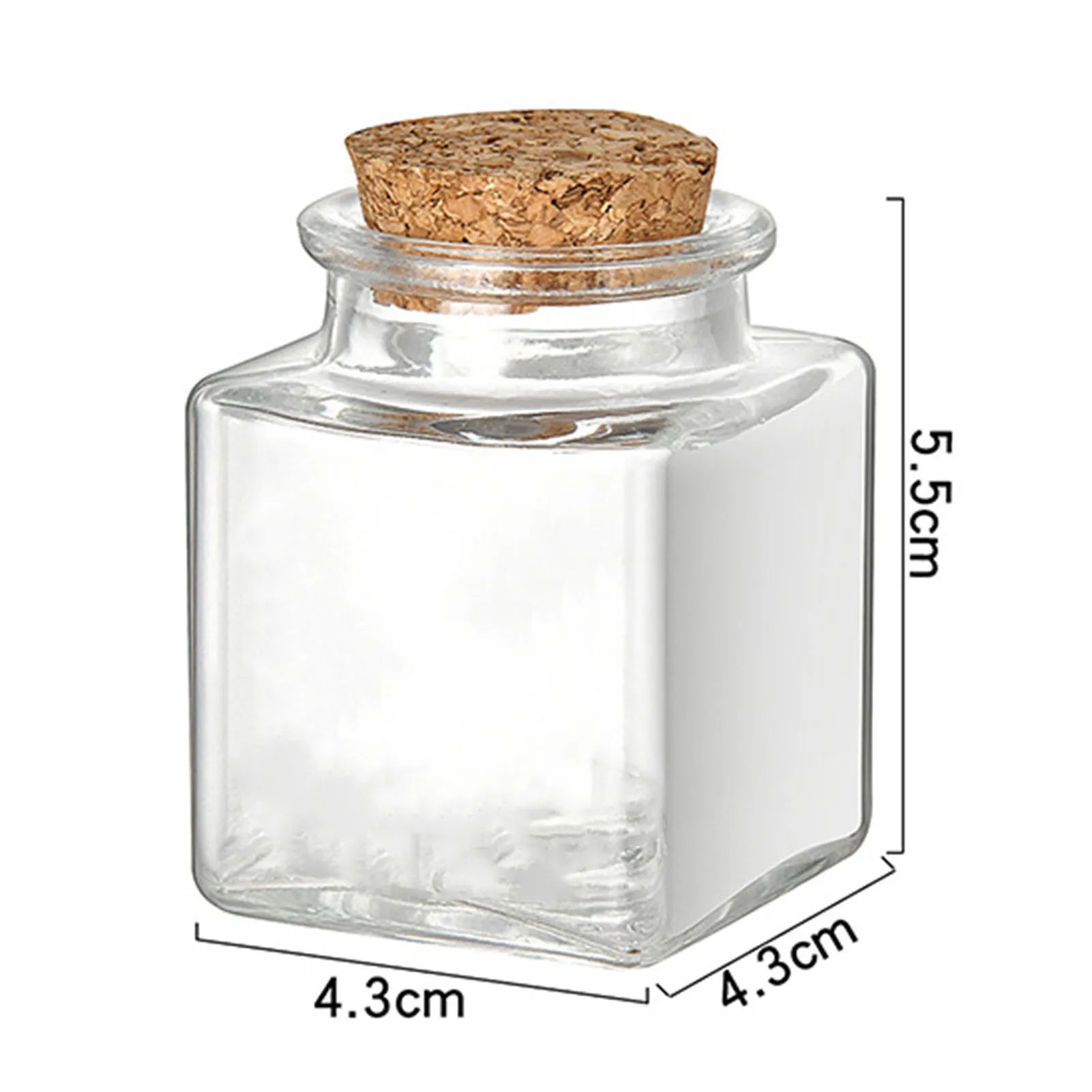 5/10pcs 50ml Clear Glass Bottles with Cork Spice Message Vials Empty Wish Bottle DIY Drifting Empty Tiny Jars Party Decorations Peaceful Pleasures Health and Wellness Clear 10pcs