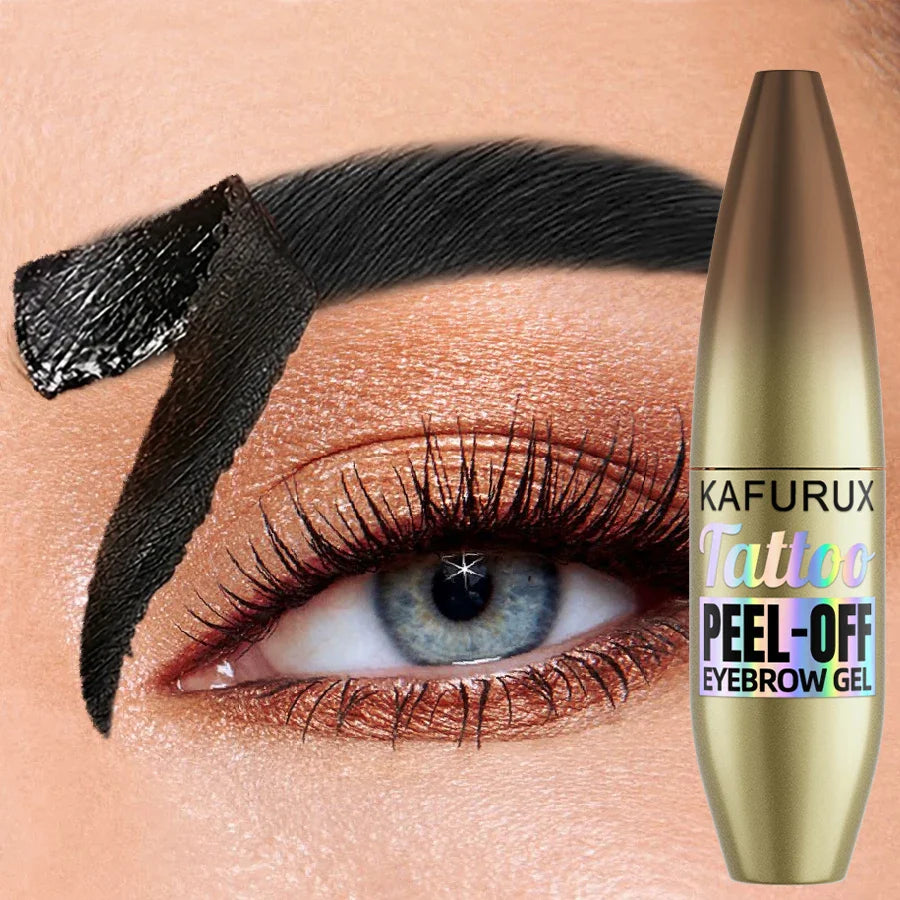 KAFURUX 5-Color Waterproof Peel-Off Eyebrow Tint with Stencils
