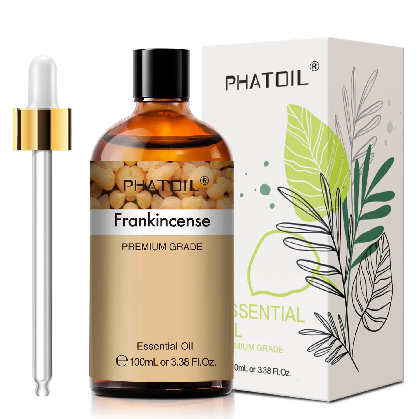 PHATOIL 100ml Pure Essential Oil Lavender Jasmine Vanilla Sandalwood Sweet Orange Lemon Aromatherpay Essential Oils For Diffuser Peaceful Pleasures Health and Wellness Frankincense United States 100ml
