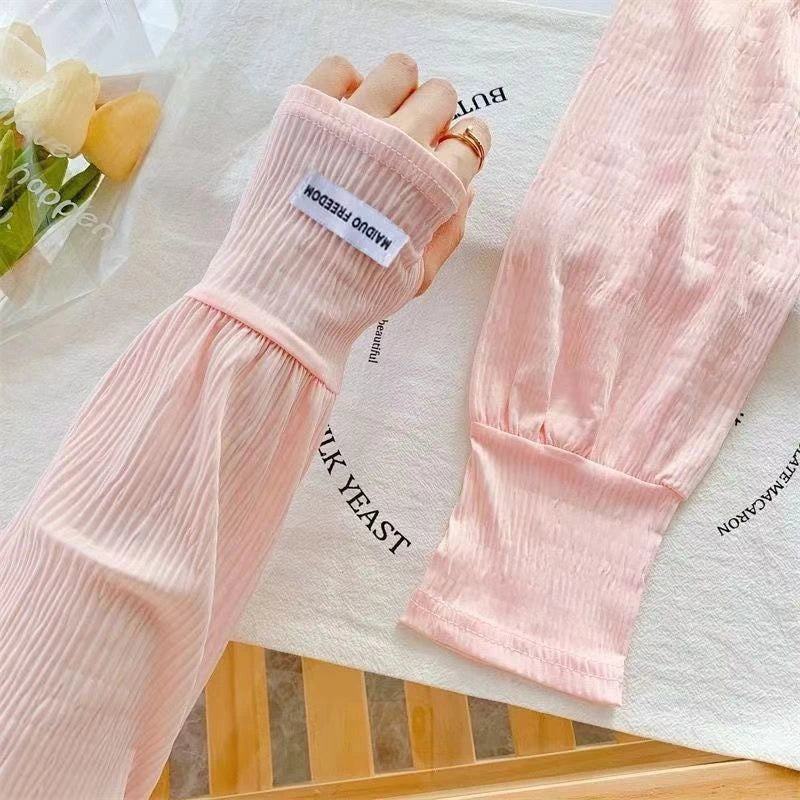 Ice Silk Sunscreen Sleeves for UV Protection and Driving Peaceful Pleasures Health and Wellness