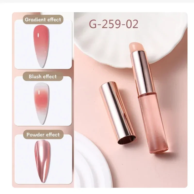 Nail Art Silicone Brush Reusable Mirror Powder Pigment Applying Manicure Tool Gradient Effect Nail Arts Silicone Applicator Peaceful Pleasures Health and Wellness G-259-02