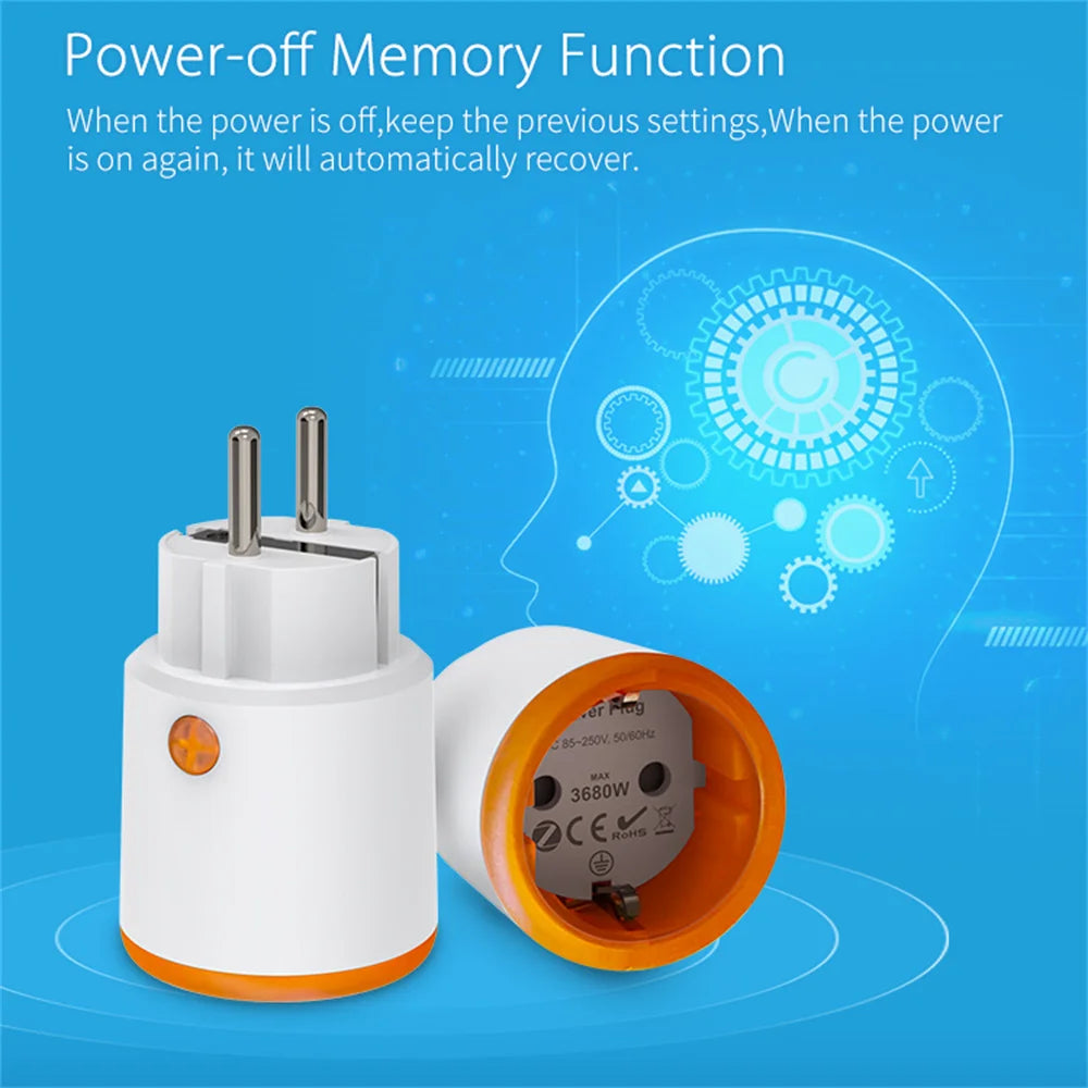 Tuya Zigbee 3.0 Smart Powe Plug EU 16A Outlet Socket Child Lock Smart Life Remote Control Work for Homekit Alexa Google Home Peaceful Pleasures Health and Wellness