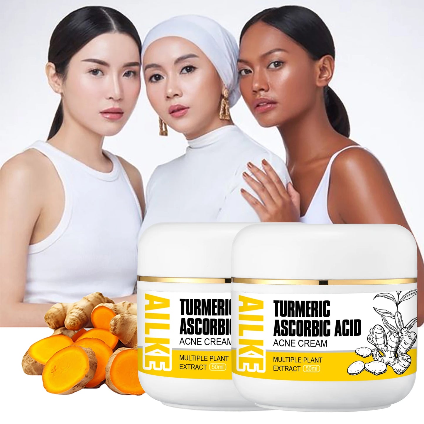 AILKE Turmeric Brightening Face Cream | Glow & Clear Skin 50ml