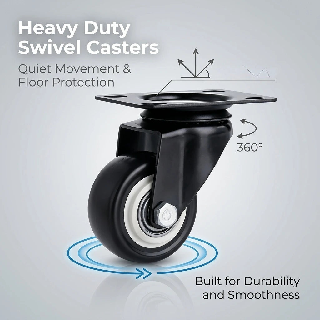 4 Pieces Of 1.5-Inch Universal Wheels Silent Furniture Casters Can Rotate 360° Suitable For Trolleys Cabinets And Scaffolding Peaceful Pleasures Health and Wellness