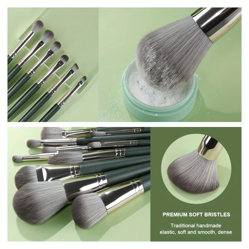 RUNTOIN 14pc & 34pc Professional Makeup Brush Set | Travel Kit