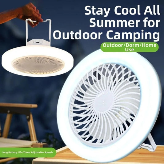USB Rechargeable Ceiling Fan Light | 3 Color Modes Portable Ceiling Fan Light Oasis Select